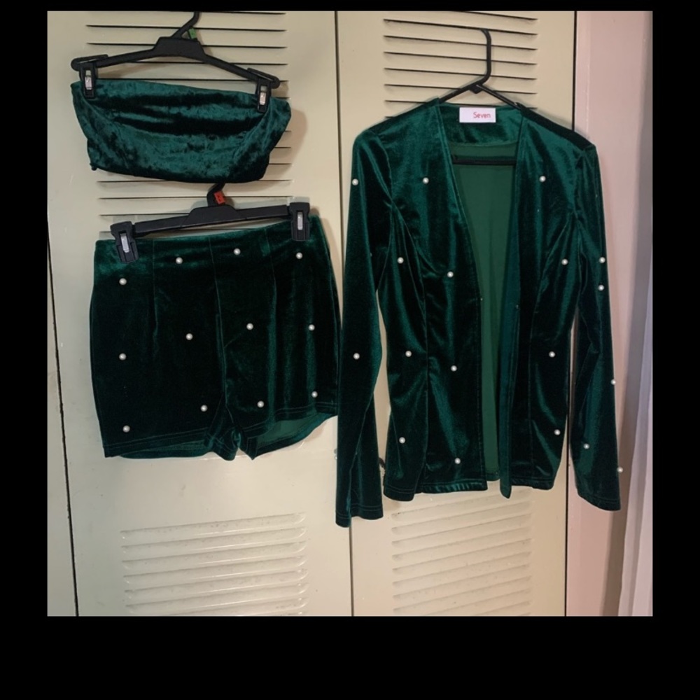 Top, Shorts and Cardigan set
